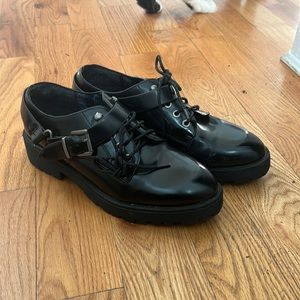 Black Punk Buckle Shoes